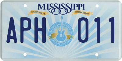 MS license plate APH011
