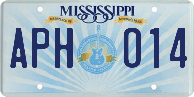 MS license plate APH014