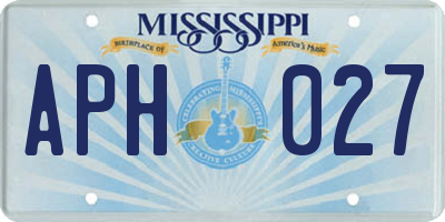 MS license plate APH027