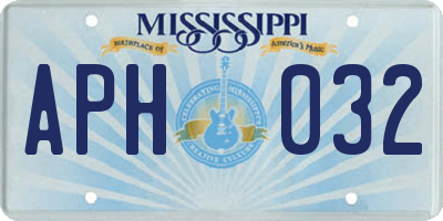 MS license plate APH032