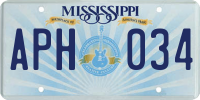 MS license plate APH034