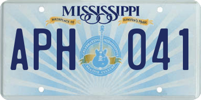 MS license plate APH041