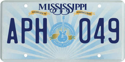 MS license plate APH049