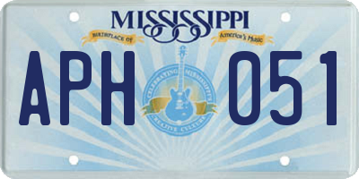 MS license plate APH051