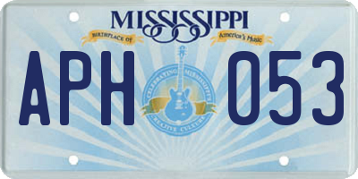 MS license plate APH053
