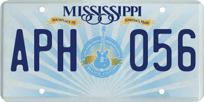 MS license plate APH056
