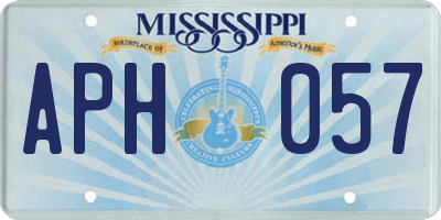 MS license plate APH057