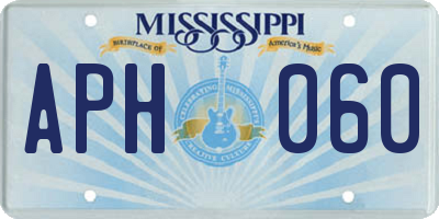 MS license plate APH060