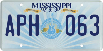 MS license plate APH063