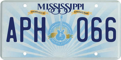 MS license plate APH066