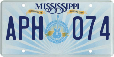MS license plate APH074