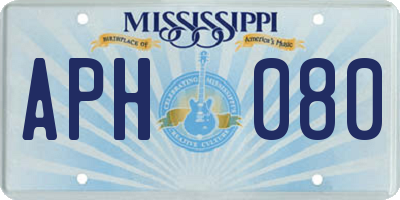MS license plate APH080
