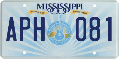 MS license plate APH081