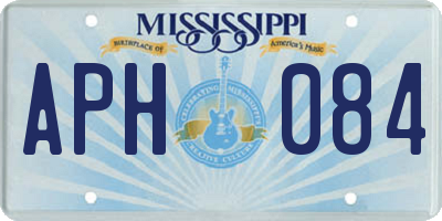 MS license plate APH084