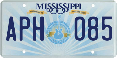MS license plate APH085