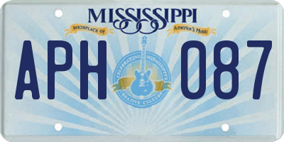 MS license plate APH087