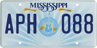 MS license plate APH088