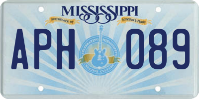 MS license plate APH089