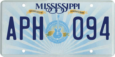 MS license plate APH094