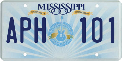 MS license plate APH101