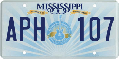 MS license plate APH107