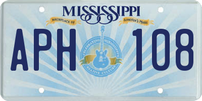 MS license plate APH108