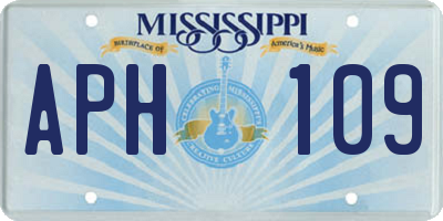 MS license plate APH109