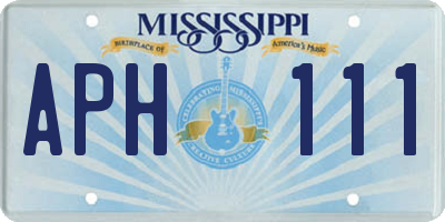 MS license plate APH111
