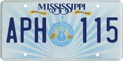 MS license plate APH115
