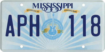 MS license plate APH118