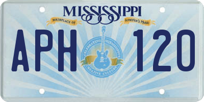 MS license plate APH120