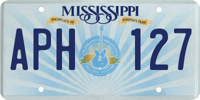 MS license plate APH127
