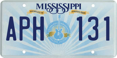 MS license plate APH131