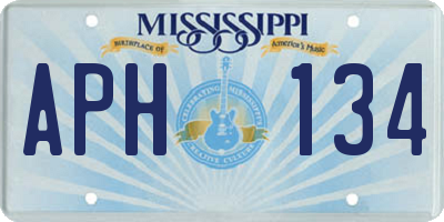 MS license plate APH134