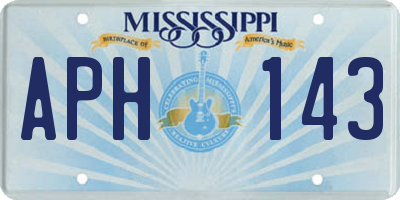 MS license plate APH143