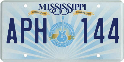 MS license plate APH144
