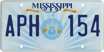 MS license plate APH154
