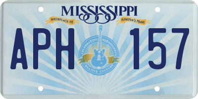MS license plate APH157