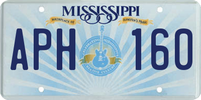 MS license plate APH160