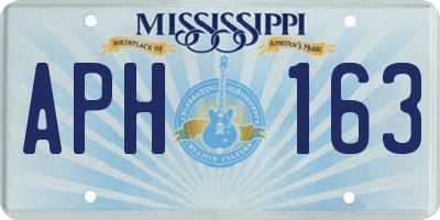 MS license plate APH163