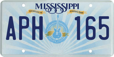 MS license plate APH165