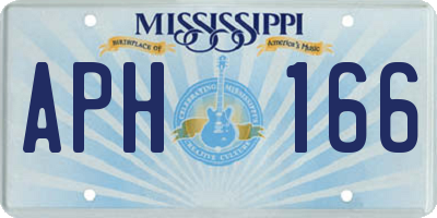 MS license plate APH166