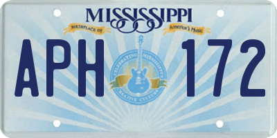 MS license plate APH172
