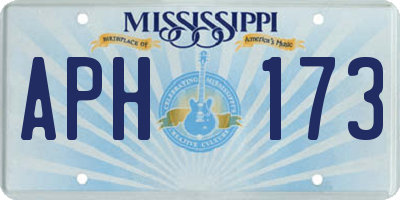 MS license plate APH173