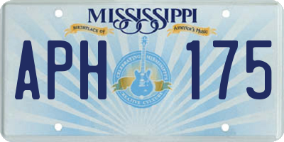 MS license plate APH175