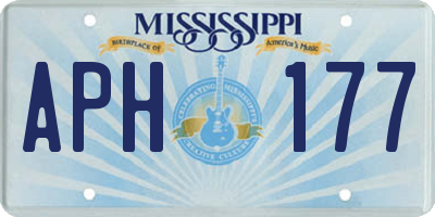 MS license plate APH177