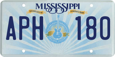 MS license plate APH180