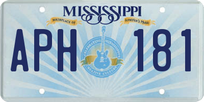MS license plate APH181