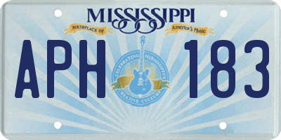 MS license plate APH183