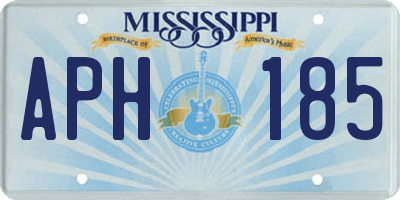 MS license plate APH185